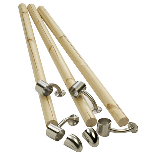 Richard Burbidge KIT01 - Fusion Boxed Rail Pine Brushed Nickel Finish