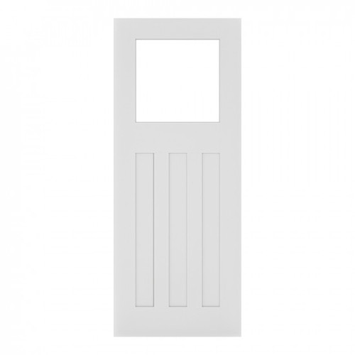 Deanta Cambridge White Primed Glazed Interior Door