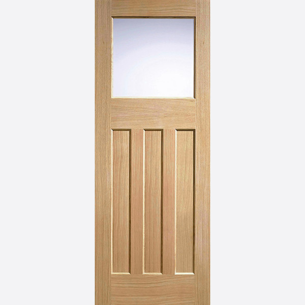 LPD DX 30s 1L Glazed Unfinished Oak Doors
