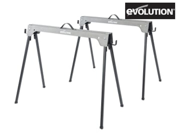 Evolution (005-0003) Metal Folding Sawhorse Stand (Twin Pack)