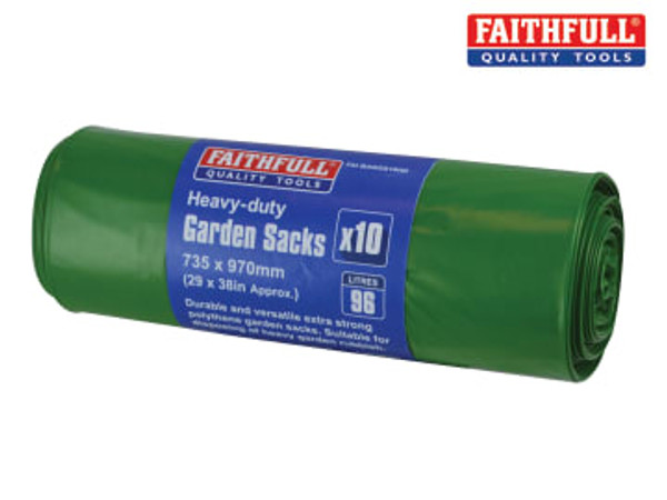 Faithfull (FAIBAGGS10HD) Heavy-Duty Strong Garden Sacks (Roll 10)