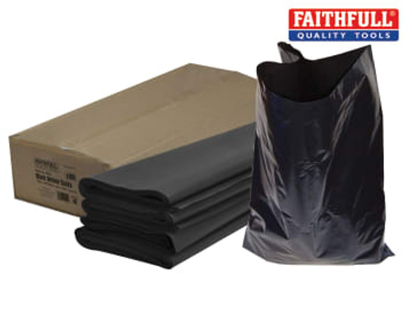 Faithfull (FAIBAGREF100) Heavy-Duty Black Refuse Sacks (Pack 100)