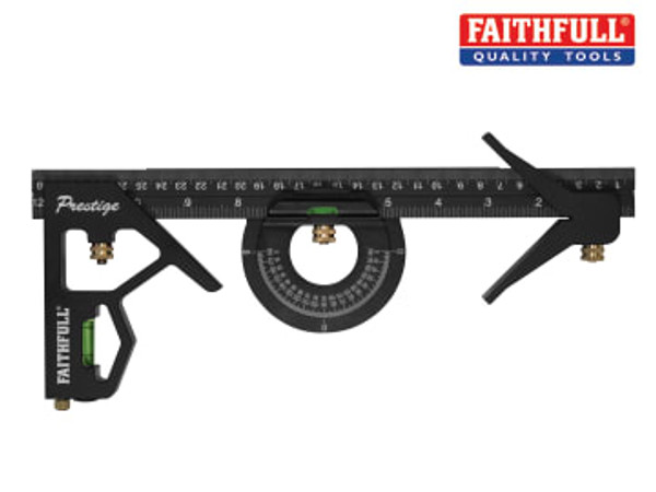 Faithfull (FAICS300SCNC) Prestige Combination Square Set 300mm (12in)