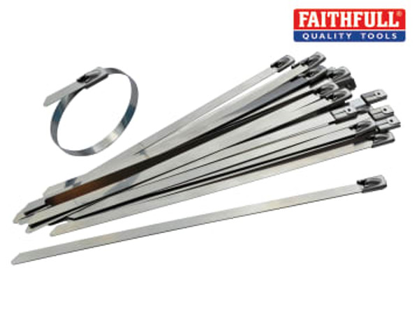Faithfull (FAICT15046SS) Stainless Steel Cable Ties 4.6 x 150mm (Pack 50)
