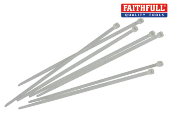 Faithfull (FAICT150W) Cable Ties White 3.6 x 150mm (Pack 100)