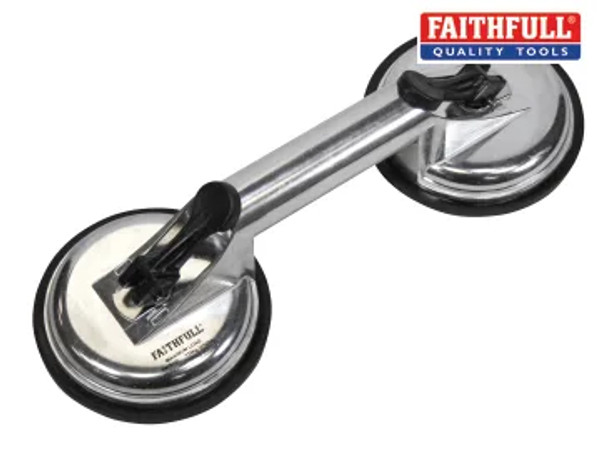 Faithfull (FAISUCPAD2P) Double Pad Aluminium Pro Suction Lifter
