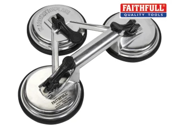Faithfull (FAISUCPAD3P) Triple Pad Aluminium Pro Suction Lifter