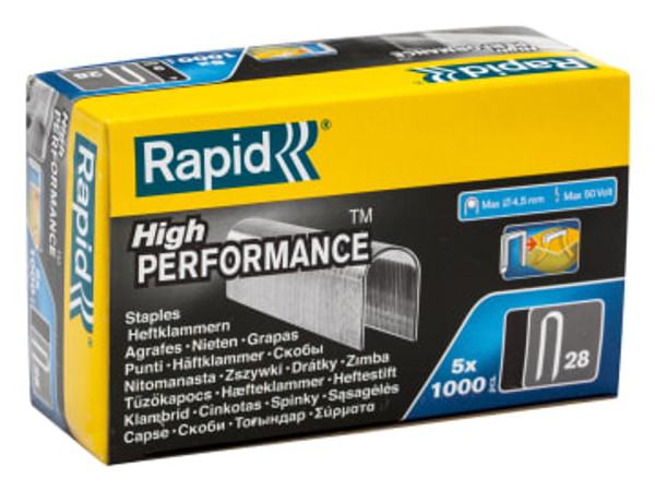 Rapid (11893510) 28/10 10mm DP x 5m Galvanised Staples (Box 1000 x 5)