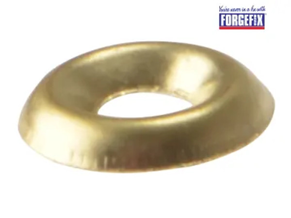 ForgeFix Screw Cup Washers - Solid Brass Polished