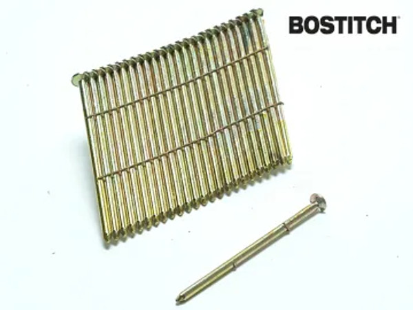 Bostitch (S31090G8) 28° Galvanised Smooth Shank Stick Nails 3.1 x 90mm (Pack 2000)