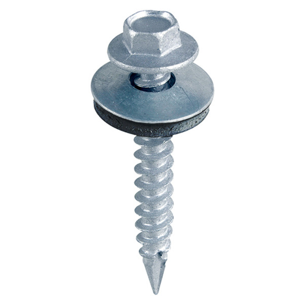 Timco 6.3 x 45 Slash Point Screws - Hex - For Timber - Zinc - with EPDM Washer (ZDS45W16) - 100 Pieces Bag