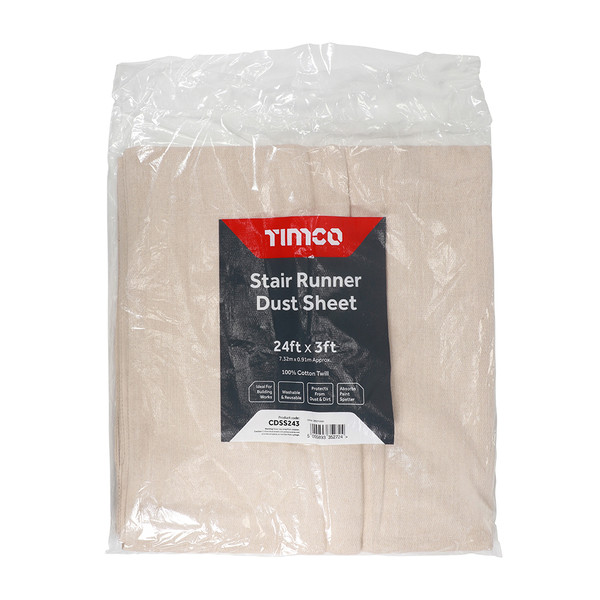Timco 24ft x 3ft Stair Runner Dust Sheet (CDSS243)