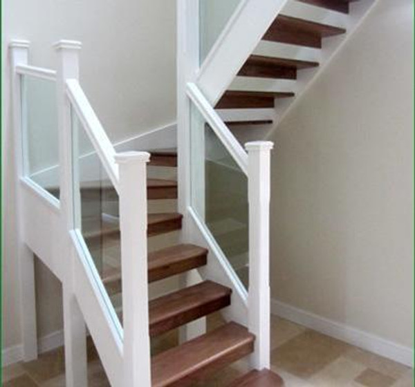 White Primed Handrail with 11mm Groove (For 10mm Glass)