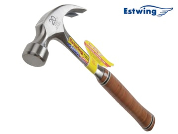 Estwing (E20C) E20C Curved Claw Hammer - Leather Grip 560g (20oz)