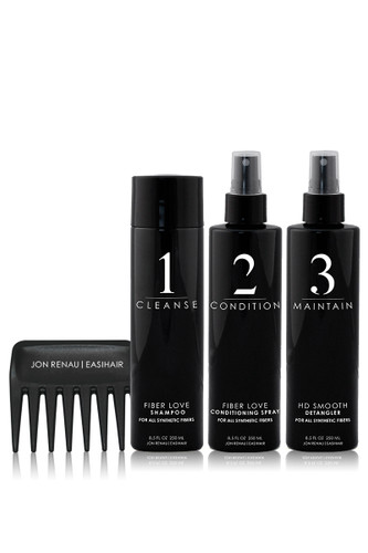 JON RENAU| EASIHAIR SYNTHETIC FIBER CARE SYSTEM--4 PIECE KIT