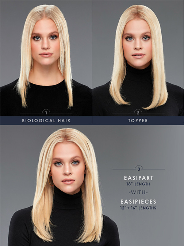 easiHair | easiPieces 16" L X 9" W | Human Hair 