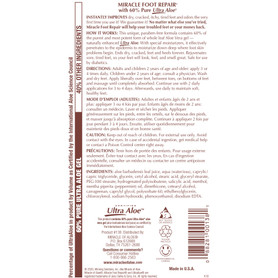 32 ounce Miracle Foot Repair back panel.  Canada