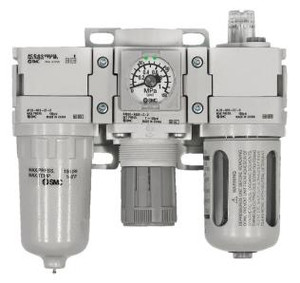 Mini Air Modular Combo FRL, 1/4" FPT, SMC AC20 (Filter/Regulator/Lubricator)