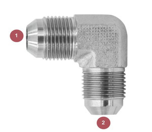 1/2" JIC Male x 1/2" JIC Male 90° - Replaces SON10001559