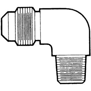 3/4" 45° Flare Tube x 3/4" MPT Brass 90° Elbow
