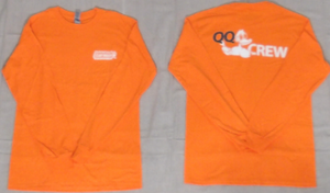 Crew Long Sleeve, Tee, orange, 100% cotton, Medium