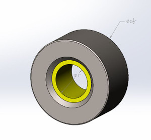 CONVEYOR ROLLER WHEEL 2-1/2" (WITH BRONZE BUSHING)