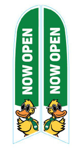 NOW OPEN 12' Double sided Custom Print Full Kit with poles and stakes - REV/2026