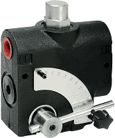 Model# PFCR51-1/2 Side-Ported Adjustable Flow Control Valve — 1/2in. NPT ports, 0–16 GPM, Relief Valve