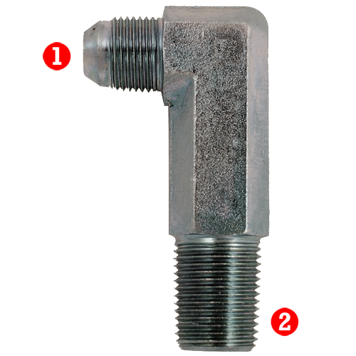 1/2" JIC Male x 1/2" NPTF Male Pipe 90° - SSC-325112 FAS:421007