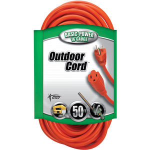 16/3 50' SJTW Orange Outdoor Cord™ Extension Cord - 0713343