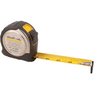 1"W x 25'L Chrome Rock River® Pocket Tape Measure w/Magnetic Tip & Dual Side Printing