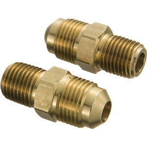 3/4" Male SAE 45° x 3/4" Male NPT Brass Straight Connector