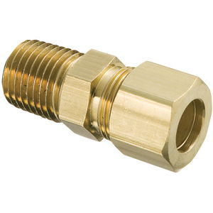 3/8" Tube x 1/4" Male NPT Brass Compression Connector