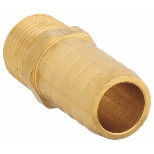 3/4" x 3/4" hose x male NPT plain brass hose barb