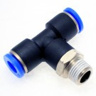 Push-to-Connect Branch Tee, 3/8" OD x 1/4" NPT Male