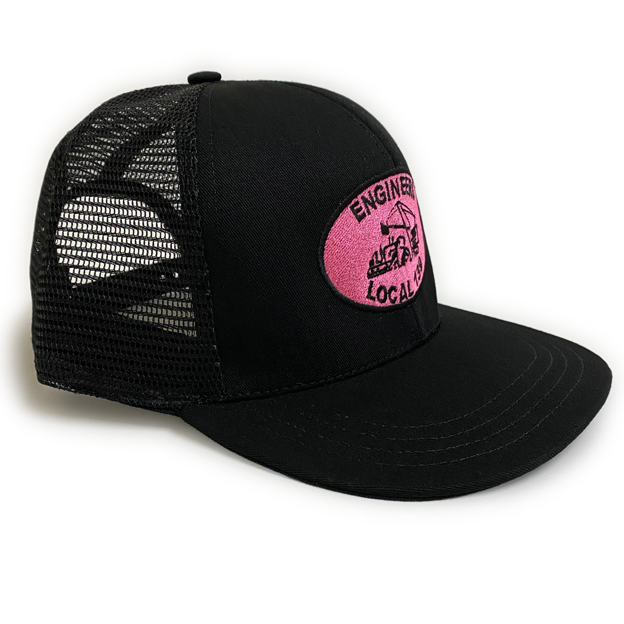 Local 139 Pink logo embroidered trucker hat - 139 Engineer Gear