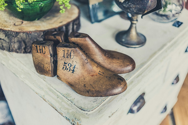Customer showcasing burnished burgundy custom dress shoes