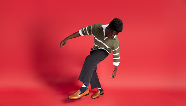 Person wearing custom Venetian loafers
