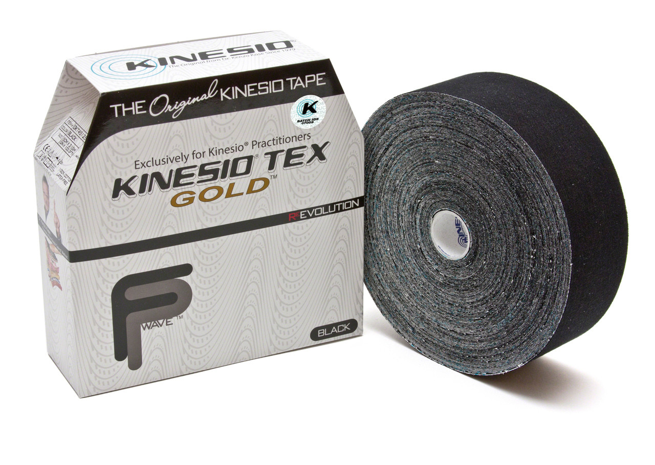 Kinesio Tape, Tex Gold FP, Black - 2 x 34 yards