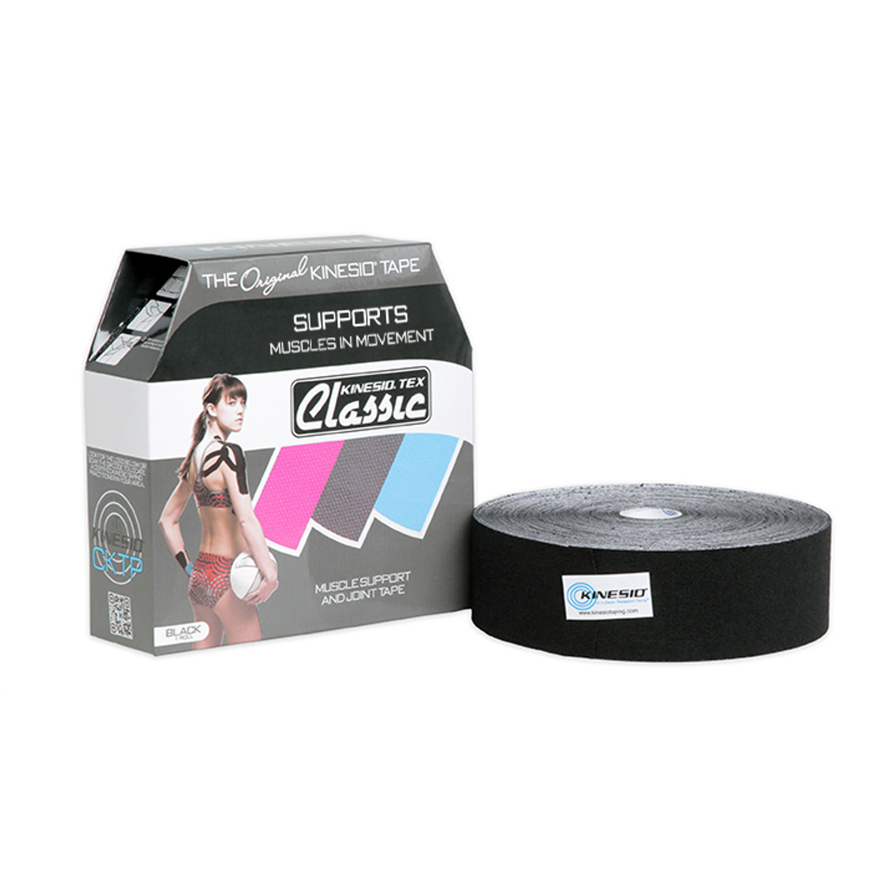 Kinesio Tex Classic: 2 Black Bulk - Kinesio Tape