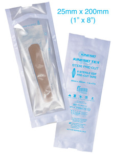 Kinesio Tex Gold FP® - STERI PRE-CUT™ - 25mm x 200mm (1” x 8”) - Single Pouch
