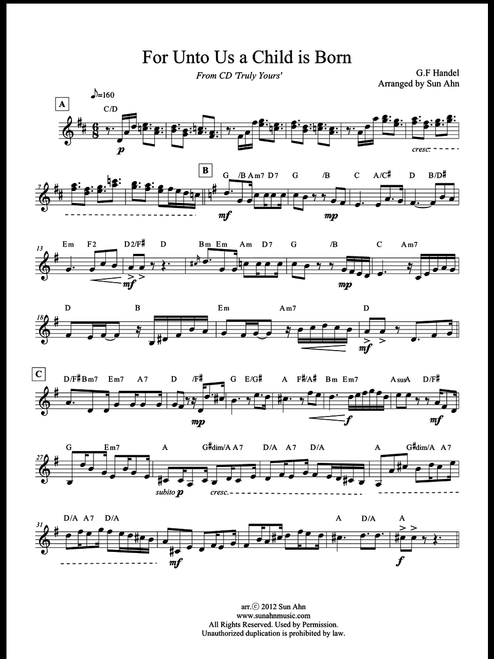 For Unto Us a Child is Born_ Free leadsheet