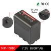 Fotolux 10x NP-F980 (Extra Large) 7.4V 8700mAh  Rechargeable Li-Ion Battery with USB Cable (Bulk Buy) 