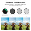 K&F Concept KF01.2927V2  Nano-X 77mm ND2-32  Variable ND + CPL  + Black Mist 1/4  (3 in 1) Filter 