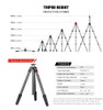 Sunwayfoto T2840CE+XB-38 Explorer Series Carbon Fiber  4-section Twist Lock Tripod with Center Column and Low Profile Ball Head Kit (Max Load 16kg)