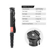 Sunwayfoto M3650C+DLC-58 Carbon Fiber 5-section Large Monopod with Lever Clamp Kit (Max Load 10kg)
