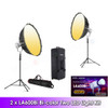 Godox 2x  LA600Bi Litemons 600W Bi-color Two LED Light Kit (2800K-6500K) (White Version)  