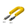  Fotolux USB-C 3.2 to USB-C PD 140W 20Gbps Heavy Duty Fast Charging 8K Coiled Cable 