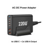 Fotolux 200W AC-DC Power Fast Gan Charger, Charging Station( 6 Ports )