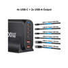 Fotolux 200W AC-DC Power Fast Gan Charger, Charging Station( 6 Ports )